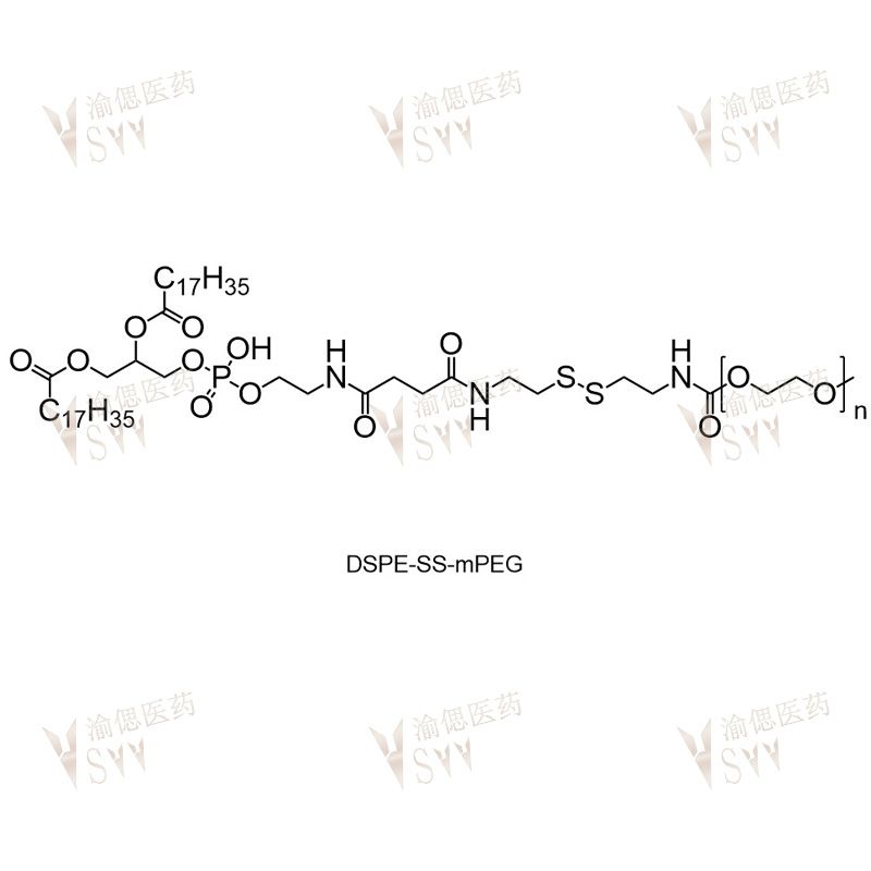 DSPE-SS-PEG2000，二硬脂酰基磷脂酰乙醇胺-双硫键-聚乙二醇