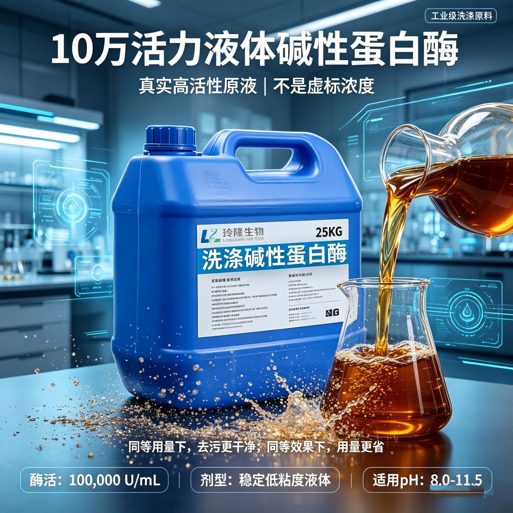 碱性蛋白酶高浓缩洗衣液洗涤剂凝珠复配助剂原料洗衣房除汗渍血渍