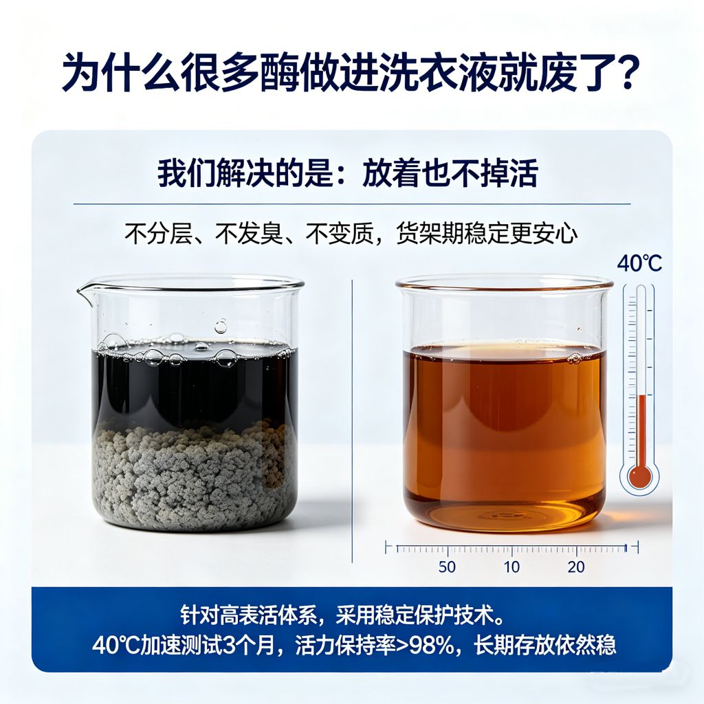 碱性蛋白酶高浓缩洗衣液洗涤剂凝珠复配助剂原料洗衣房除汗渍血渍