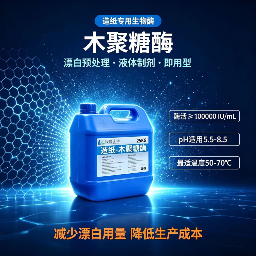 木聚糖酶造纸生物促漂剂减少漂白剂用量提升纸浆白度低AOX排放