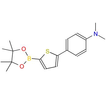 N,N-二甲基-4-(5-(4,4,5,5-四甲基-1,3,2-二氧杂硼烷-2-基)噻吩-2-基)苯胺  1408285-64-2 