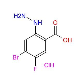 4-溴-5-氟-2-肼基苯甲酸盐酸盐   4-Bromo-5-fluoro-2-hydrazineylbenzoic acid hydrochloride  1643156-18-6 