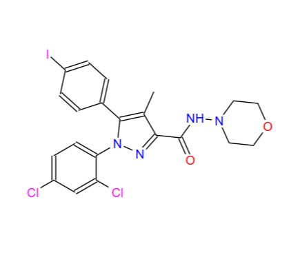 1-(2,4-二氯苯基)-5-(4-碘苯基)-4-甲基-N-吗啉-1H-吡唑-3-甲酰胺；202463-68-1；