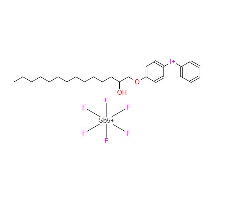 4-((2-羟基十四烷基)苯基)碘代六氟锑酸盐；139301-16-9；4-[(2-Hydroxytetradecyl)oxy]phenyl]phenyliodonium hexafluoroantimonate