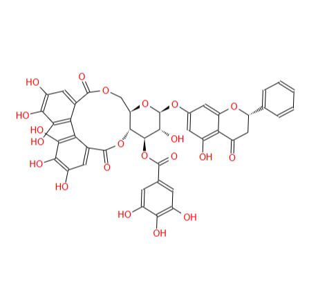 Pinocembrin 7-O-(3''-galloyl-4'',6''-(S)-hexahydroxydiphenoyl)-β-D-glucose；205370-59-8；